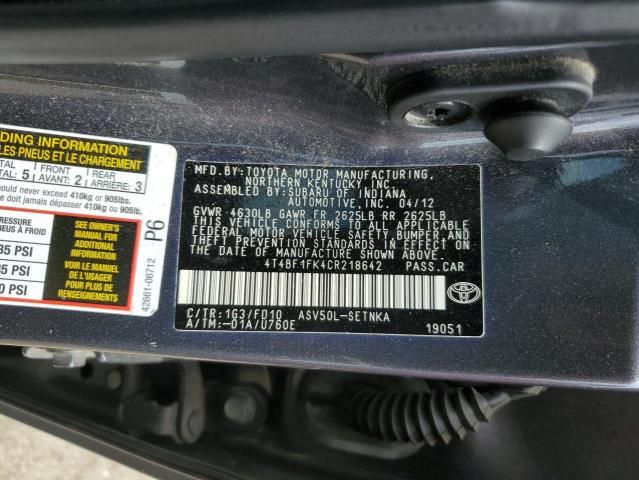 2012 Toyota Camry Base