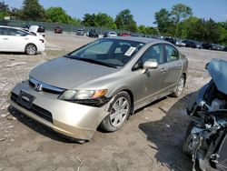 Honda salvage cars for sale: 2008 Honda Civic LX