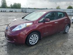 Salvage cars for sale from Copart Arlington, WA: 2017 Nissan Leaf S