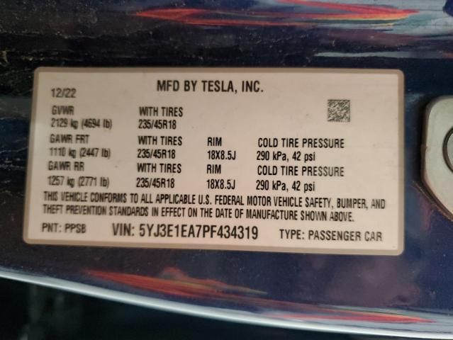 2023 Tesla Model 3