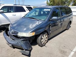 Honda Odyssey ex salvage cars for sale: 2003 Honda Odyssey EX