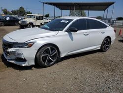 Honda Accord Sport salvage cars for sale: 2022 Honda Accord Sport