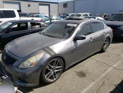 Salvage cars for sale at Vallejo, CA auction: 2012 Infiniti G37