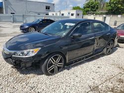 Salvage cars for sale from Copart Opa Locka, FL: 2016 Honda Accord Sport