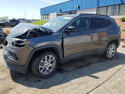 Salvage cars for sale at Woodhaven, MI auction: 2022 Jeep Compass Latitude LUX