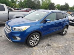 Salvage cars for sale at Madisonville, TN auction: 2017 Ford Escape Titanium
