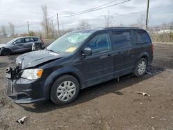 Salvage cars for sale from Copart Montreal Est, QC: 2017 Dodge Grand Caravan SE