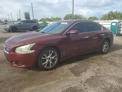 Salvage cars for sale at Miami, FL auction: 2012 Nissan Maxima S