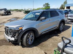 Salvage cars for sale from Copart Woodhaven, MI: 2021 Ford Explorer XLT