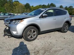 Salvage cars for sale at Mendon, MA auction: 2015 Toyota Rav4 XLE