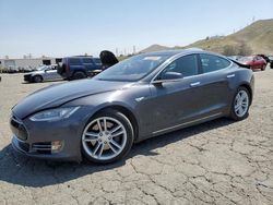 Salvage cars for sale at Colton, CA auction: 2015 Tesla Model S