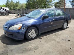 Salvage cars for sale from Copart Denver, CO: 2007 Honda Accord Value