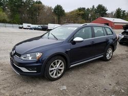 Salvage cars for sale at Mendon, MA auction: 2017 Volkswagen Golf Alltrack S