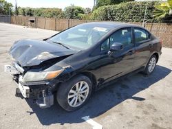 Salvage cars for sale at auction: 2012 Honda Civic EX