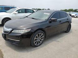 Salvage cars for sale at Grand Prairie, TX auction: 2015 Acura TLX Tech