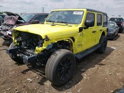 Salvage cars for sale at Elgin, IL auction: 2022 Jeep Wrangler Unlimited Sahara 4XE