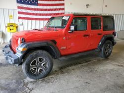 Salvage cars for sale at Candia, NH auction: 2018 Jeep Wrangler Unlimited Sport