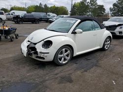 Volkswagen new Beetle Triple White salvage cars for sale: 2007 Volkswagen New Beetle Triple White