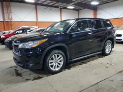 Toyota Highlander Vehiculos salvage en venta: 2015 Toyota Highlander LE