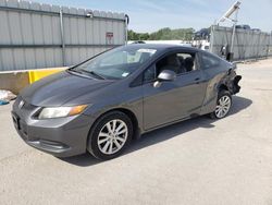 Salvage cars for sale from Copart Kansas City, KS: 2012 Honda Civic EX