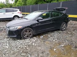 Salvage cars for sale at Waldorf, MD auction: 2018 Hyundai Elantra SEL