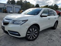 Salvage cars for sale at Mendon, MA auction: 2016 Acura MDX Technology