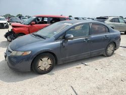 Salvage cars for sale at San Antonio, TX auction: 2006 Honda Civic Hybrid