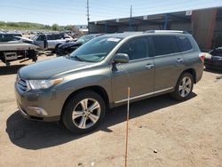 Salvage cars for sale at Colorado Springs, CO auction: 2011 Toyota Highlander Limited