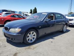 Salvage cars for sale at Hayward, CA auction: 2007 BMW 750