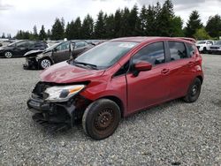 Salvage cars for sale from Copart Graham, WA: 2015 Nissan Versa Note S