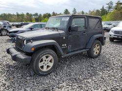 Salvage cars for sale at Windham, ME auction: 2008 Jeep Wrangler X