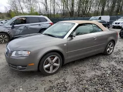 Salvage cars for sale at Candia, NH auction: 2008 Audi A4 3.2 Cabriolet Quattro