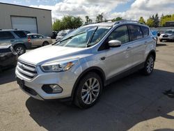 Salvage cars for sale at Woodburn, OR auction: 2018 Ford Escape Titanium