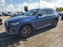 Salvage cars for sale at Miami, FL auction: 2022 BMW X3 SDRIVE30I