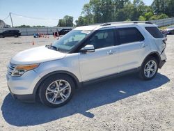 Salvage cars for sale at Gastonia, NC auction: 2015 Ford Explorer Limited