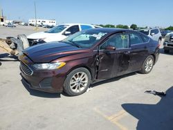 Salvage cars for sale at Grand Prairie, TX auction: 2019 Ford Fusion SE
