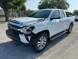 Salvage cars for sale from Copart Opa Locka, FL: 2016 Toyota Tundra Double Cab SR/SR5