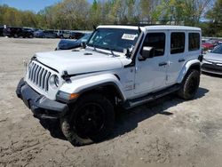 Salvage cars for sale at North Billerica, MA auction: 2019 Jeep Wrangler Unlimited Sahara