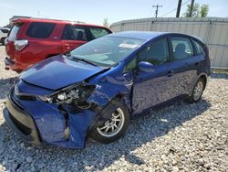 Salvage cars for sale at Wayland, MI auction: 2016 Toyota Prius V