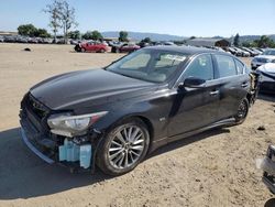 Salvage cars for sale from Copart San Martin, CA: 2018 Infiniti Q50 Luxe