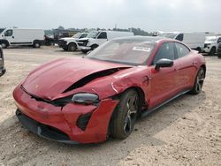 Salvage cars for sale at Houston, TX auction: 2021 Porsche Taycan Turbo