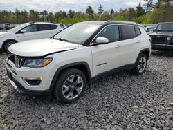 Salvage cars for sale at Windham, ME auction: 2018 Jeep Compass Limited