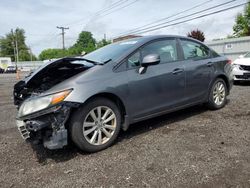 Salvage cars for sale at New Britain, CT auction: 2012 Honda Civic EXL