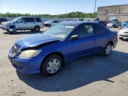 Salvage cars for sale at Fredericksburg, VA auction: 2004 Honda Civic DX VP