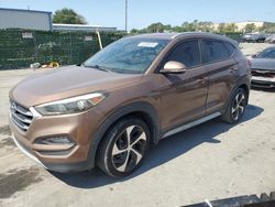 Salvage cars for sale from Copart Orlando, FL: 2017 Hyundai Tucson Limited