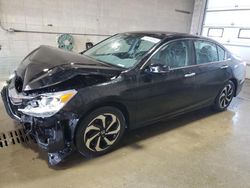 Salvage cars for sale from Copart Blaine, MN: 2016 Honda Accord EXL