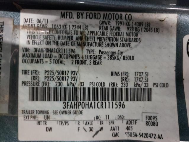 2012 Ford Fusion SE