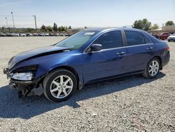 Salvage cars for sale at Mentone, CA auction: 2003 Honda Accord EX