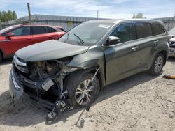 Salvage cars for sale from Copart Arlington, WA: 2015 Toyota Highlander XLE