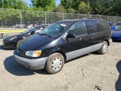Salvage cars for sale at Waldorf, MD auction: 2000 Toyota Sienna LE